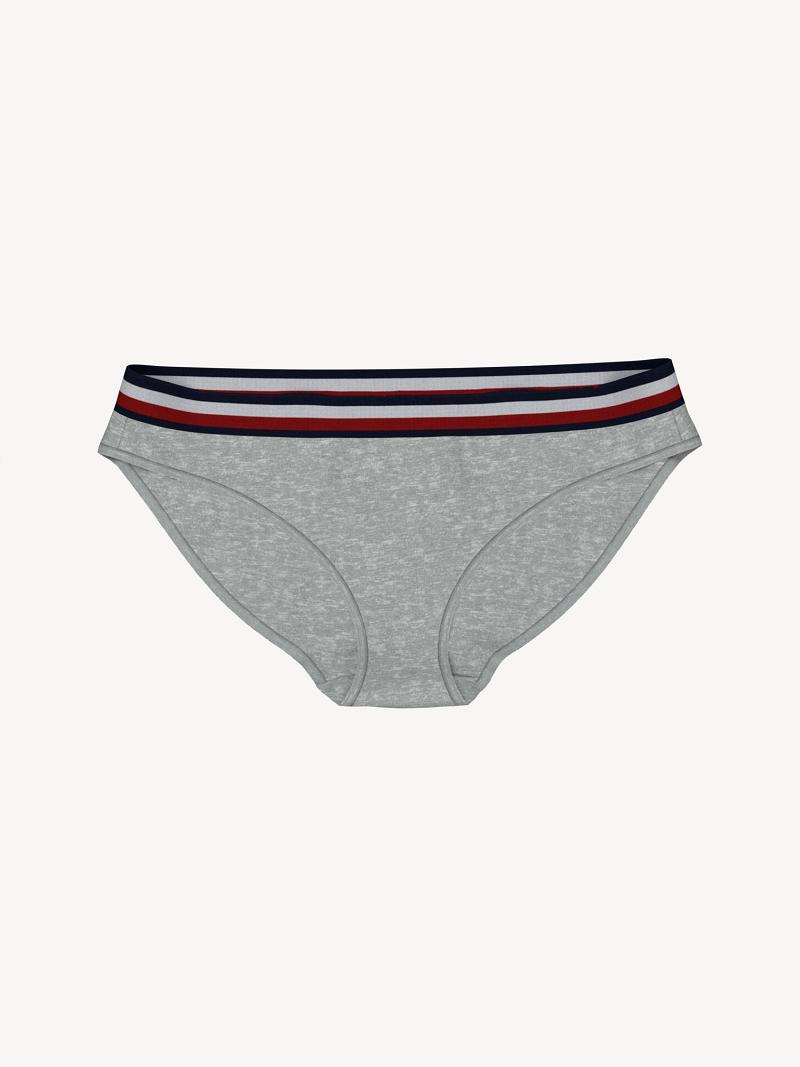 Női Tommy Hilfiger Logo Brief Bikinis Szürke | HU 542JPQ